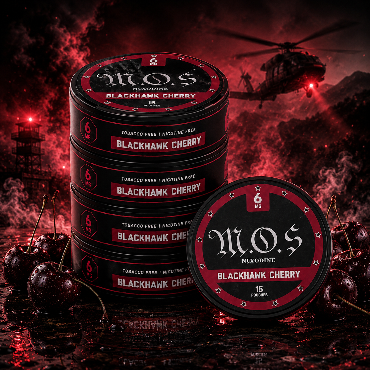 BlackHawk Cherry Nixodine Pouches — 6mg