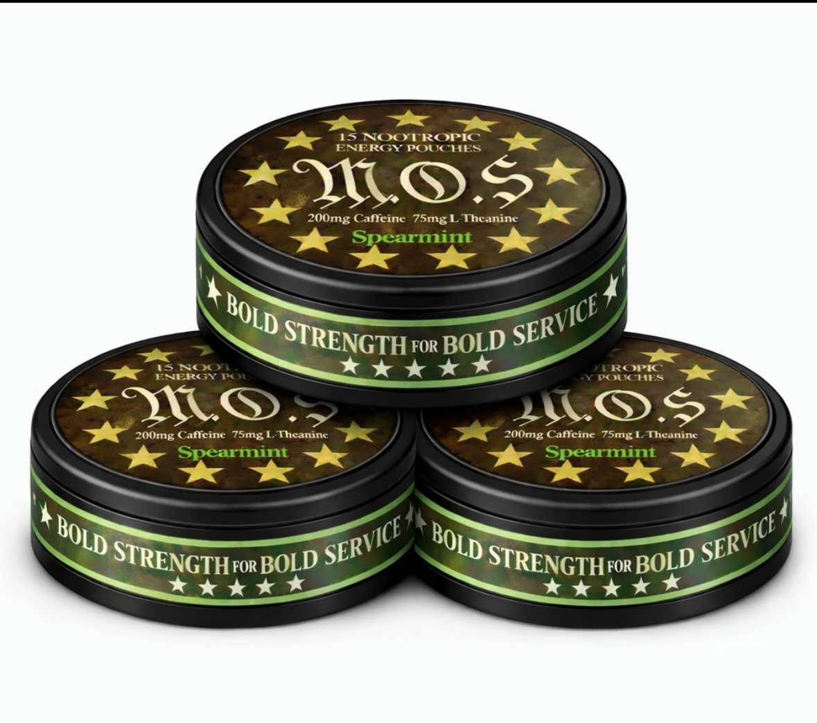 Spearmint Caffeine L-Theanine pouches